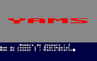 Yams atari screenshot